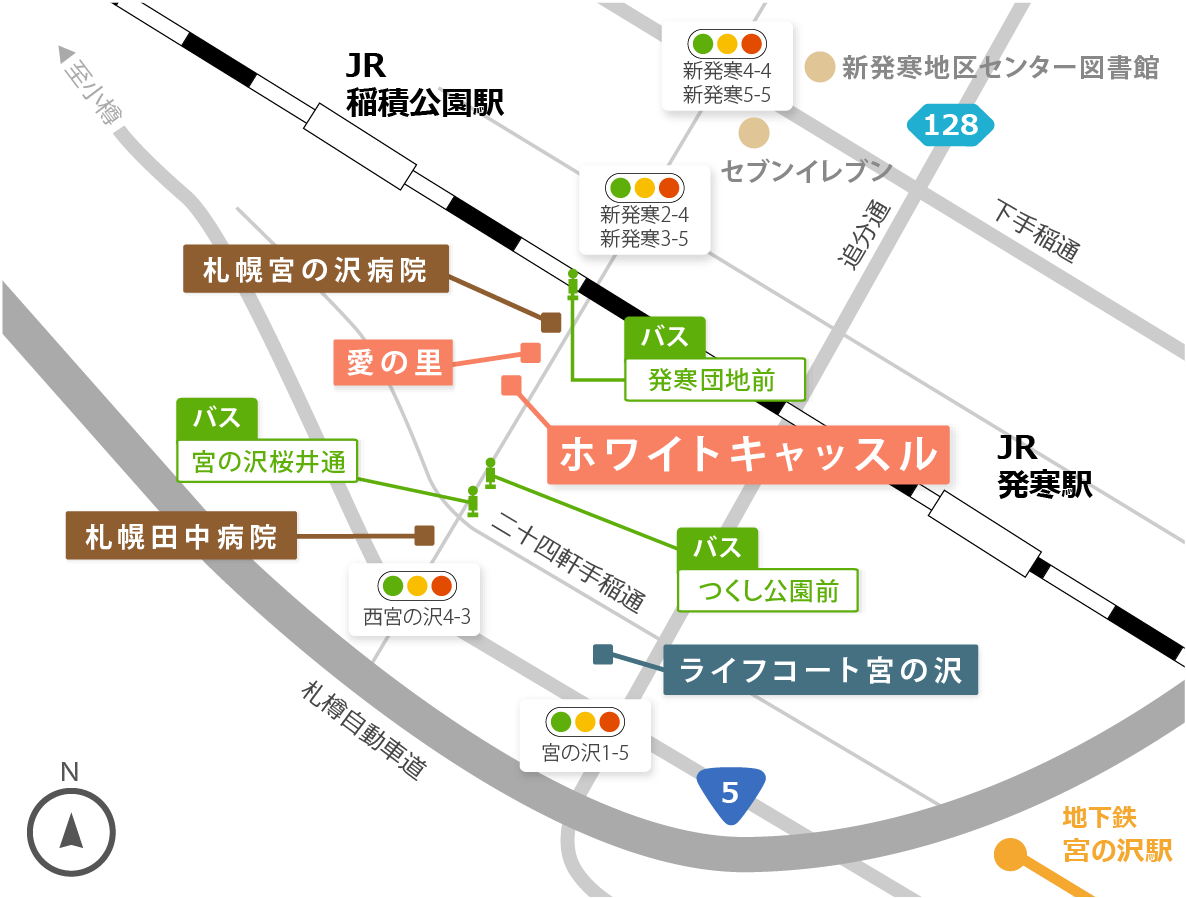 ホワイトキャッスルの周辺地図