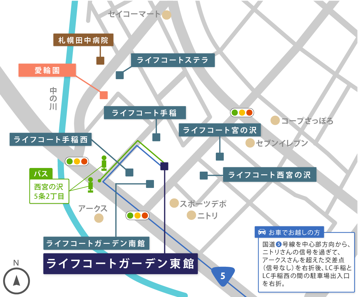 ライフコートガーデン東館の周辺地図